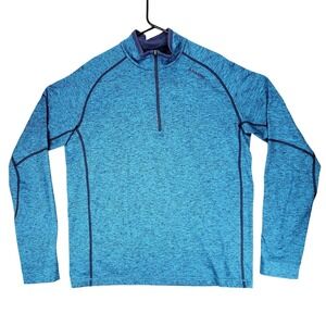 Schoffel 1/4 Zip Performance Pullover XXL Men Space Dye Blue Wicking‎ Breathable